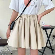 DeRuiLaDy модная женская короткая юбка осень высокая талия плиссированная юбка новая дикая юбка белая каваи мини юбки