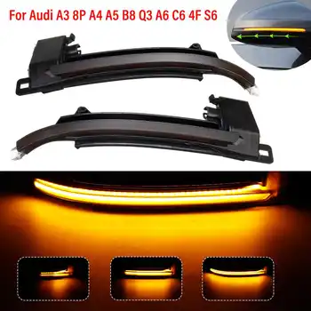

2pcs LED Car Dynamic Turn Signal LED Blinker Side Mirror light for Audi A4 A5 B8.5 RS5 RS3 A3 8P B8 Q3 S4 A4L S5 S6 A6L