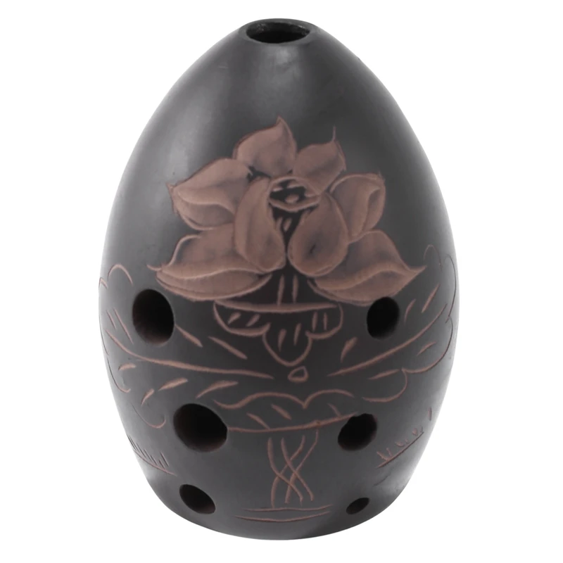 Ocarina Chinese Ancient Xun Flute Black Pottery Musical Instruments