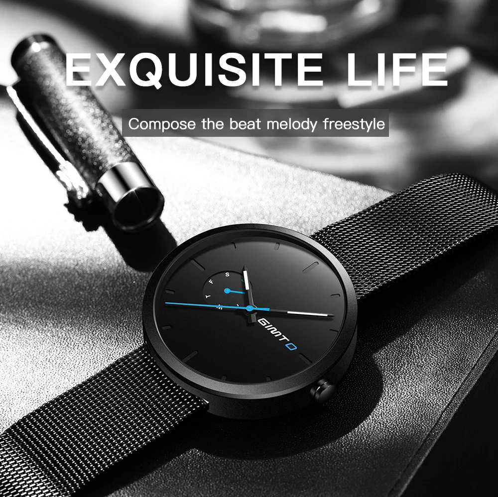 GIMTO Fashion Men Watches Male Top Brand Luxury Quartz Watch Men Casual Slim Dress Waterproof Sport WristWatch Relogio Masculino