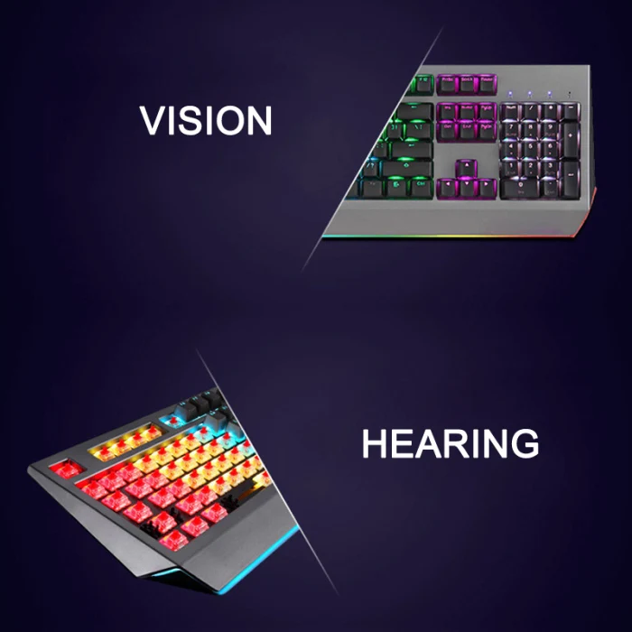 USB проводные механические клавиатуры с RGB подсветкой 104 клавиш игровая клавиатура для ПК компьютер DQ-Drop