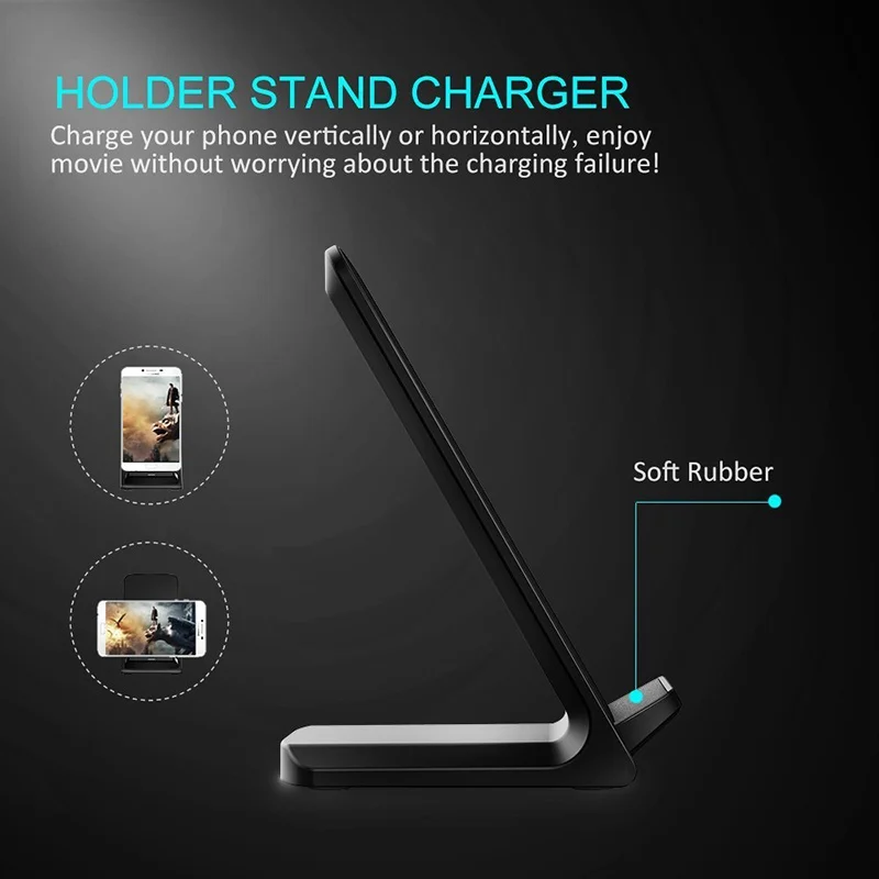 5W10W Cellphone Charging Stand Qi Wireless Charger Universal Phone Charger For iPhone XS MAXXSX8 Huawei Mate 20 Pro Samsung (7)