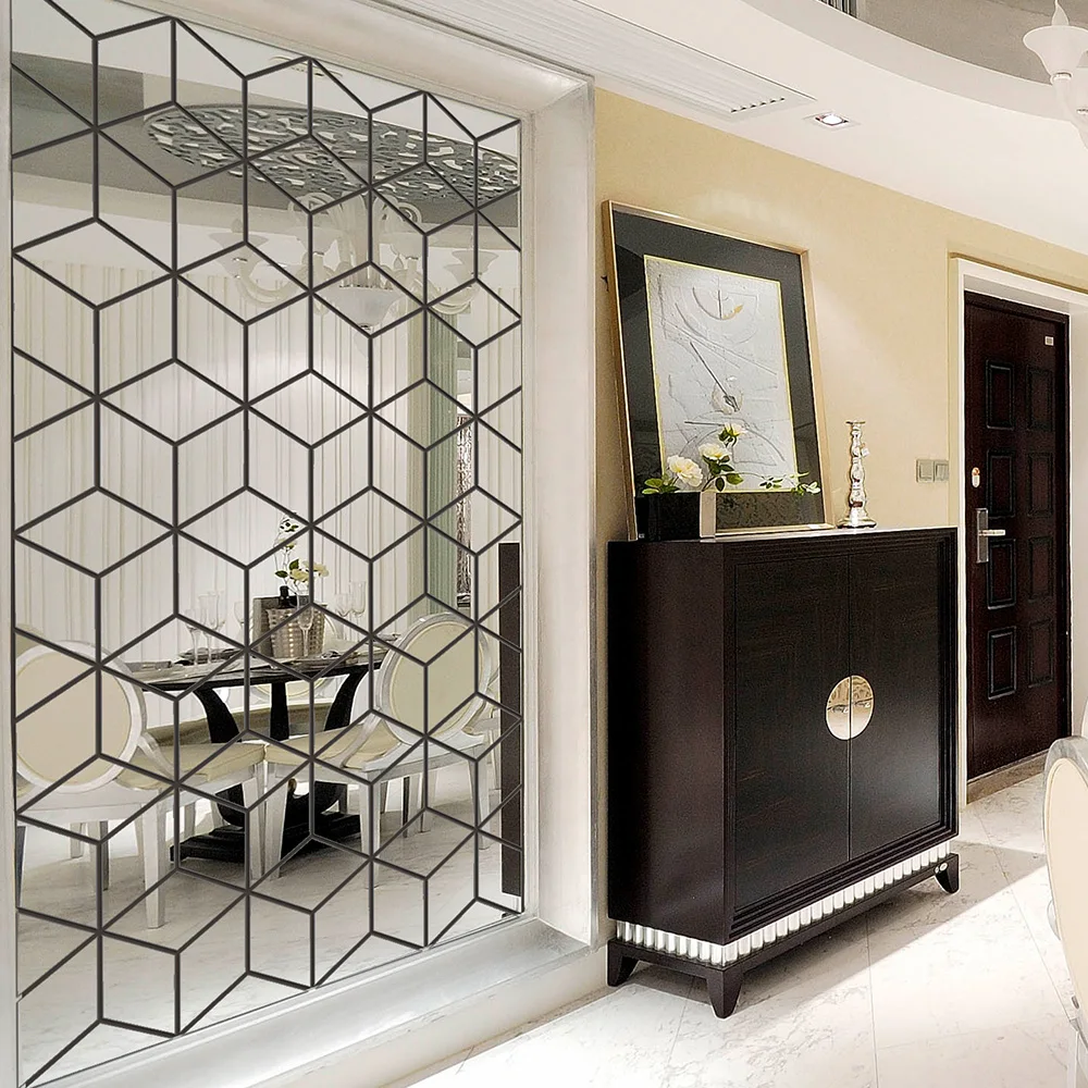 3D Mirror Wall Stickers DIY Diamonds Triangles Acrylic for Kids Room Living Room Home Decor