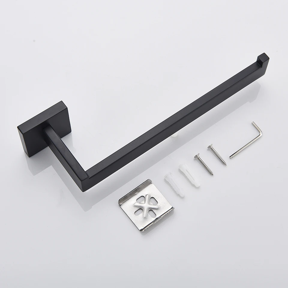 Bathroom Hardware Accessories Bathroom Hardware Set Bathroom Hardware Set Black Robe Hook Towel Rail Bar Rack Shelf Hanger Tissue Toilet Roll Paper Holder Wall Bathroom Accessories
