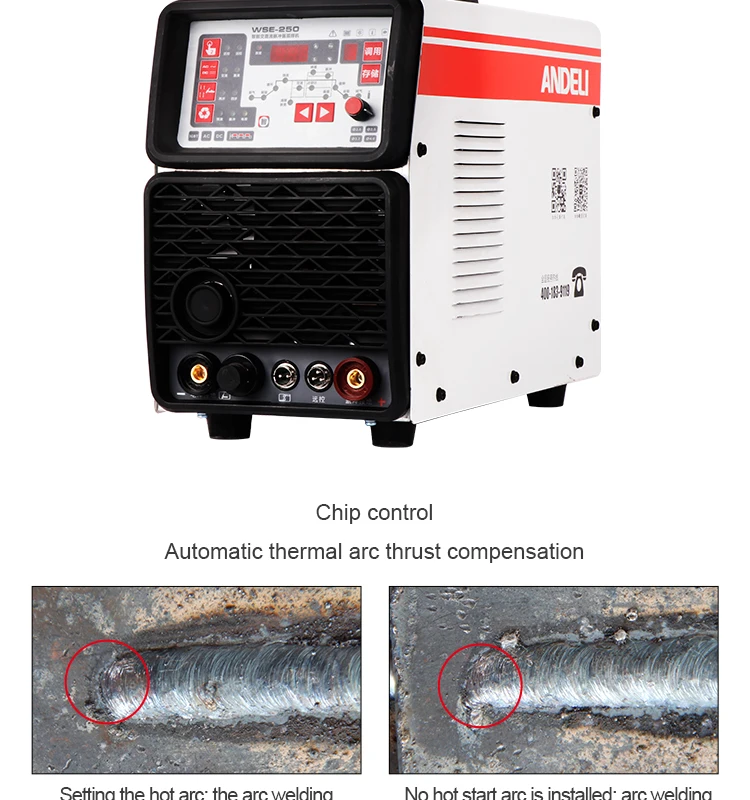 ANDELI TIG-250PACE Инвертор Цифровой AC DC Импульсная TIG сварка TIG алюминий с алюминиевым сплавом TIG сварочный аппарат