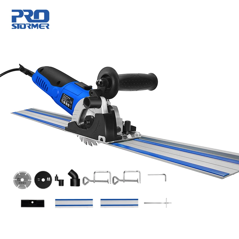 

PROSTORMER 230V Mini Circular Saw Handle Power 500W DIY Multifunctional Portable Electric Saw 3 Blade Power Tools Saws