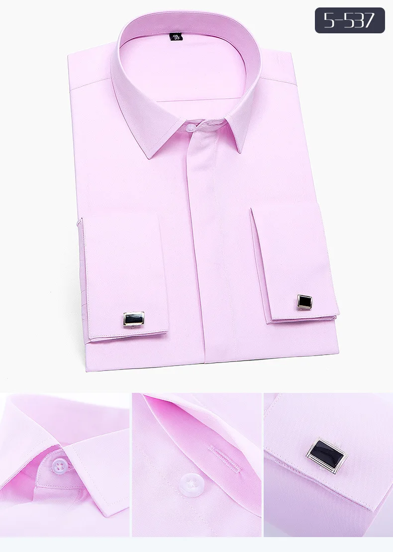 Мужская рубашка с французскими запонками Однотонная рубашка-смокинг для работы, деловые формальные топы на пуговицах, белые вечерние рубашки с лацканами для джентльмена XL