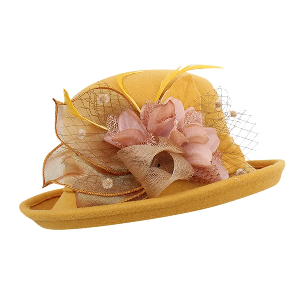 Женский модный берет во французском стиле, шапка для художника, винтажные теплые вечерние шляпы - Цвет: Yellow