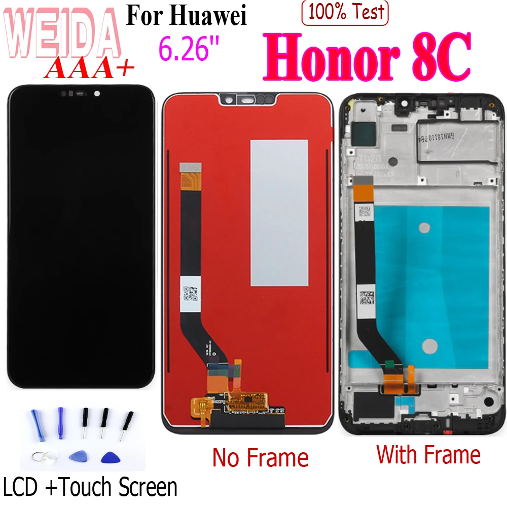 

WEIDA 6.26" For Huawei Honor 8C LCD Display Screen Touch Digitizer Assembly for Honor honor 8c LCD BBK-LX2 LX1 L21 Repair