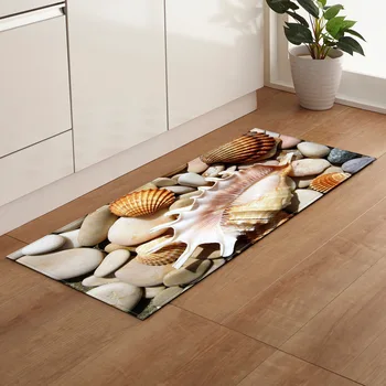 

3D Long Kitchen Anti-slip Mat Bath Carpet Floor Mat Absorbent Entrance Doormat Bedroom Living Room Floor Mats Modern Kitchen Rug