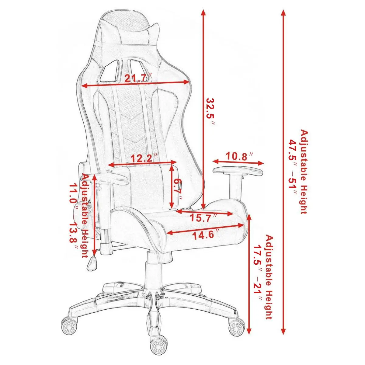  Costway High Back Executive Racing Reclining Gaming Chair Swivel PU Leather Office Chair