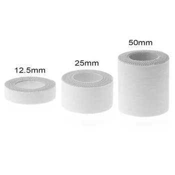 

5M White Cotton Adhesive Tape 12.5/25/50 mm Sport Binding Physio Muscle Elastic Bandage Strain Care Support Foot Care Tool