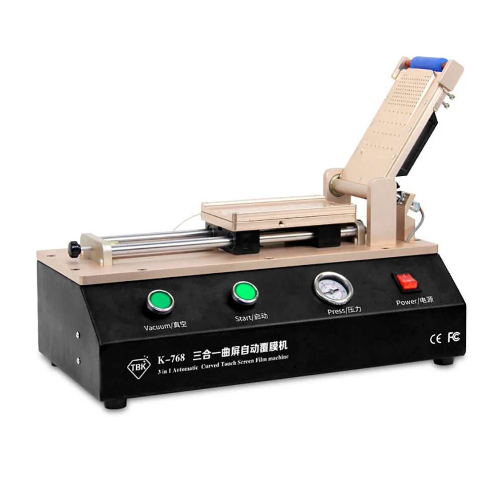 TBK-768 auto curved touch screen OCA film fitting machine for S6 S7 edge plus fitting machine for curved screen