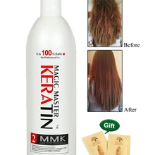 Горячая 1000 мл магический мастер свежий запах Бразильский кератин Лечение без формалина прямые и полезные для поврежденных волос