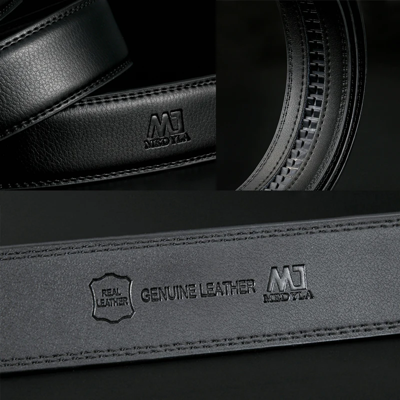 MEDYLA New Automatic buckle men belts fashion business belt Famous brand luxury belts for men leather 3.0cm