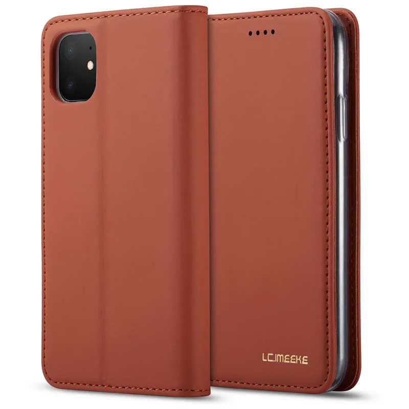 

Original Luxury Flip Leather Cover Phone Case Card Slot Magnetic Case Stand Holder Fundas For iphone 11 11pro 11proMax KS0343