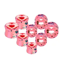 Серьги Для Пирсинга Ушей и туннелей, 2 шт./лот, акриловые розовые серьги для пирсинга в форме сердца, ювелирные изделия для пирсинга, женские аксессуары