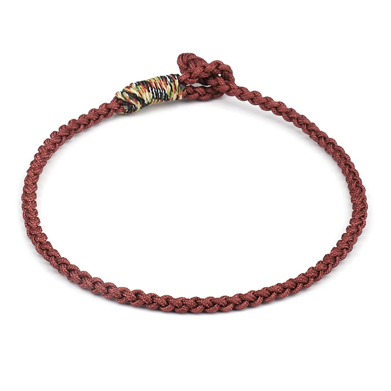 Pulseras de cinco colores hechas a mano, budistas amuleto de la suerte, pulseras de hilo Tibetano para hombres y mujeres, pulsera de cuerda de con nudo|Pulseras de amuleto| - AliExpress
