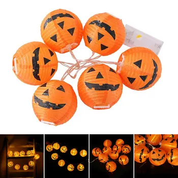 

New Hot Halloween LED String Lights Pumpkin Shape Battery Powered Home Decoration Lamps SMD66