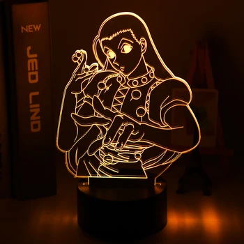 

Acrylic Led Night Light Anime Hunter X Hunter Bedroom Decor Light for Kid Child Birthday Gift HXH Illumi Zoldyck Figure 3d Lamp