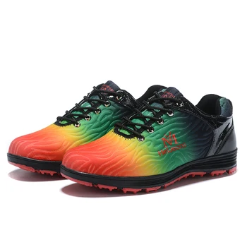 

"Men's Golf Shoe Leather Sport Walking Jogging Sneakers Professional Golf Walking Shoes Cushioning Sneakers Man Waterproof Golf