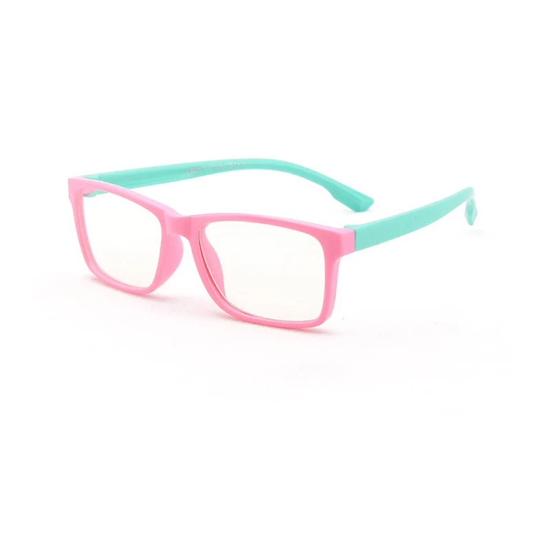 Pink-Green Детский анти-синий светильник, очки, блокирующие лучи, компьютерные очки, Брендовые очки для мальчиков и девочек - Цвет оправы: Pink-Green
