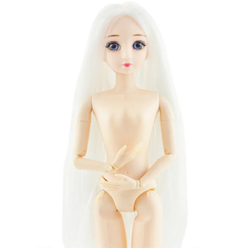 Кукла 30 см подвижные шарнирные куклы 3D глаза Bjd пластиковая кукла для девочек игрушки длинный парик женская обнаженная тело мода Рождество милый подарок