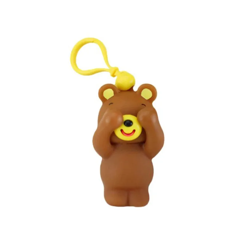 

2020 squishy Bear Antistress Tongue Hair Sound Doll Blinded Pendant Keychain Relaxation Creative Trick Children's Toys Gift