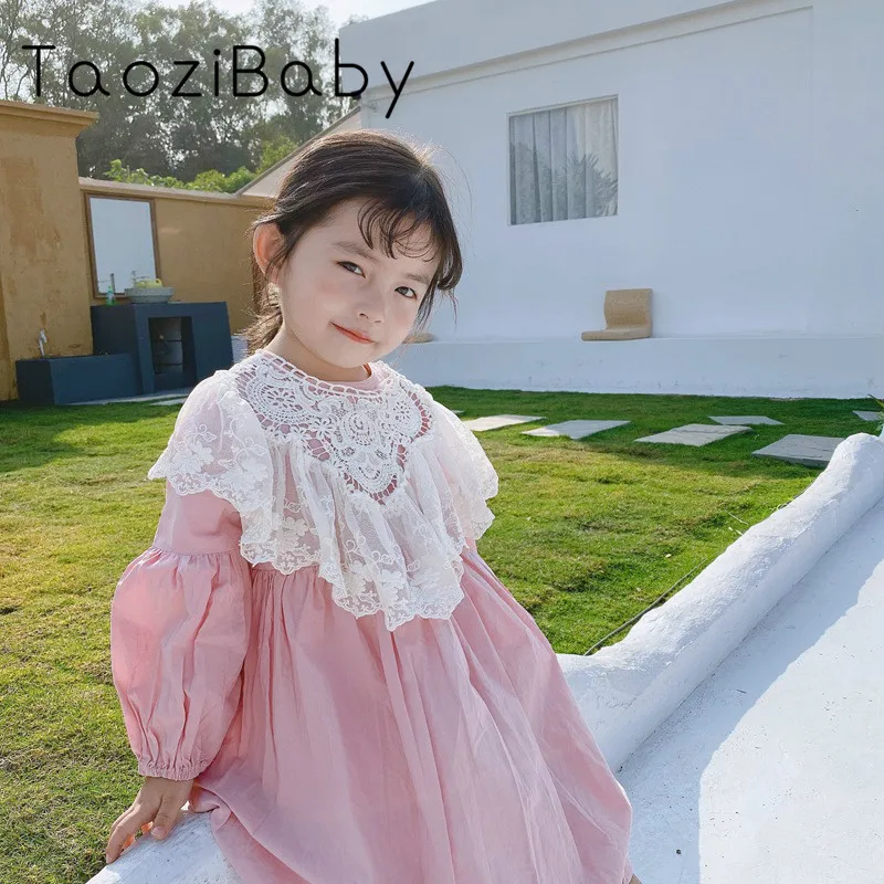 Kids Dresses For Girls 2020 Spring New Korean Children's Clothing Girl Bubble Sleeve Dress Cotton Puff Princess | Детская одежда и