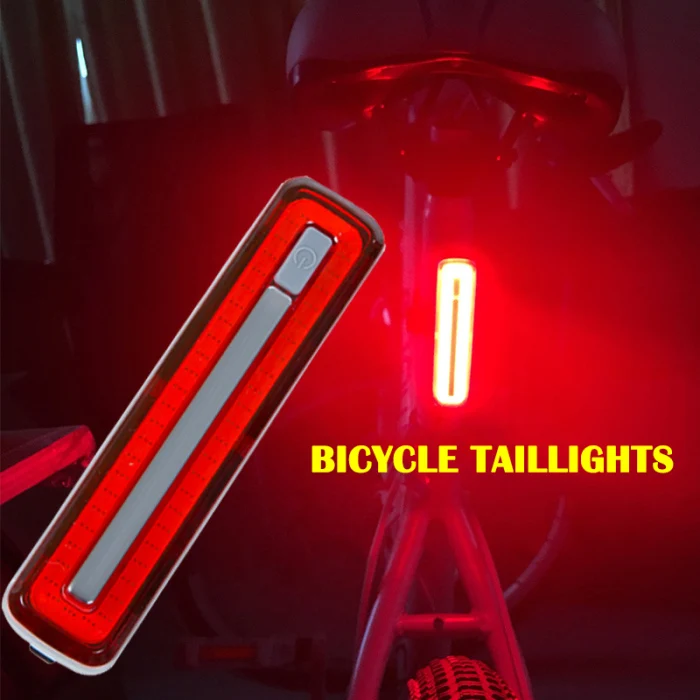 Clearance Bike Bicycle Rear Front USB Rechargable COB Bike Light Lamp Red Light 360 Degrees Rotation 8 Modes &T8 4