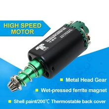SHS AEG Motor 11.1V 38000 High Twist Type Speed Motor long Axle for Airsoft M16/M4/MP5/G3/P90 Airsoft AEG Motor