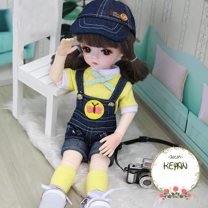 30CM Fashion Bjd Doll 18 Joints Beauty Make Up DIY Bjd Dolls With Clothes Suit Best Gifts For Girl Handmade Beauty Toy 1/6 BJD 16