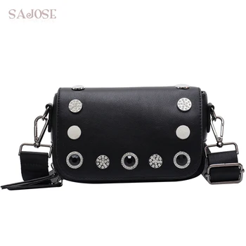 

PU Leather Small Shoulder Messenger Bags For Women 2020 Fashion famous brand Rivet Lock Crossbody Bag Female Travel Mini Bags