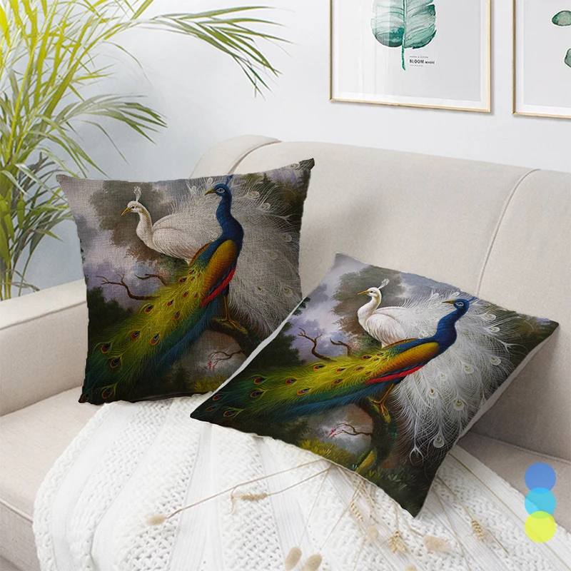 Классический чехол для телефона 40x40 см/50x50 см/45x45 см с принтом в виде перьев