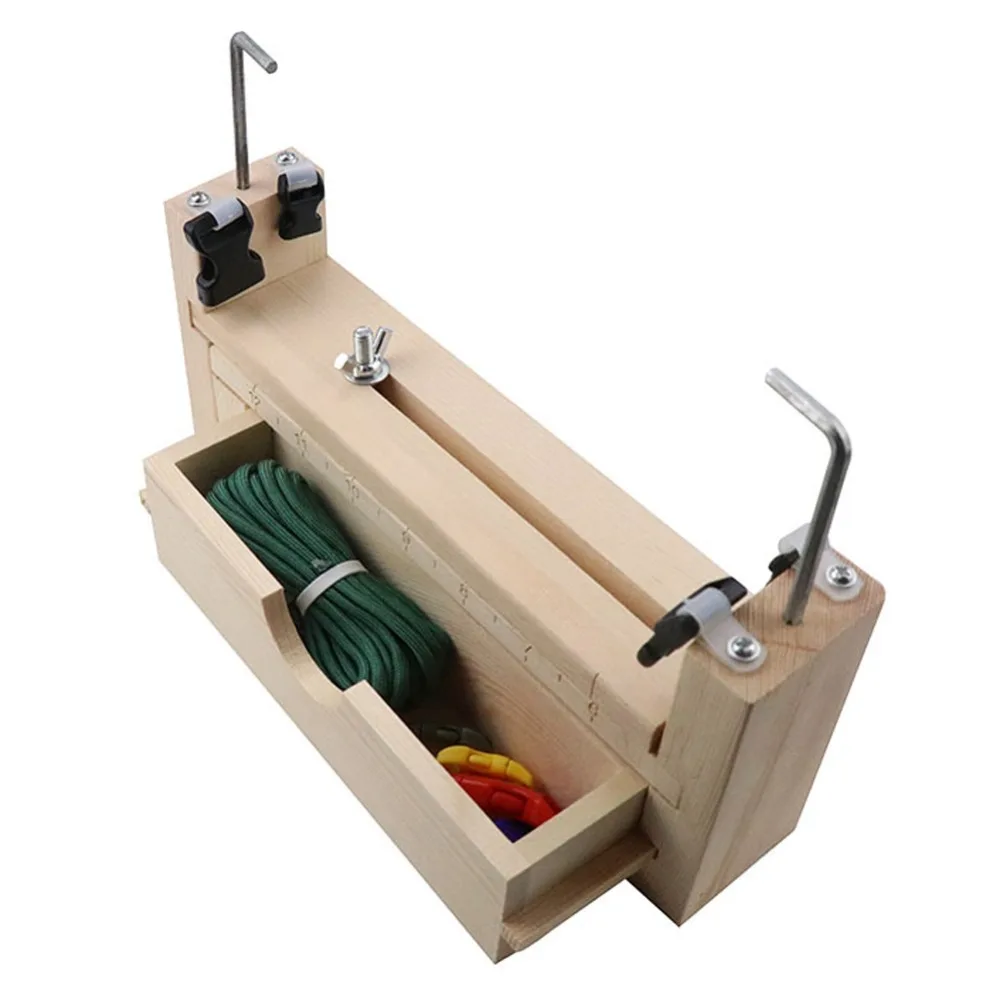 Регулируемый DIY джиг из цельного дерева Паракорд Браслет Производитель вязания инструмент Заплетенный в узел парашютный шнур инструменты для плетения браслета