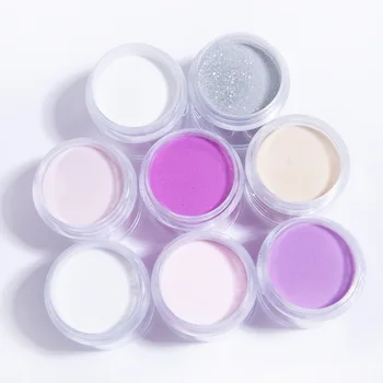 

1 Jar White Nude Acrylic Powder Pink Color 3D Acrylic Nail Powder Glitter Polymer Builder Nails Supplies Crystal Dip Pigment Set