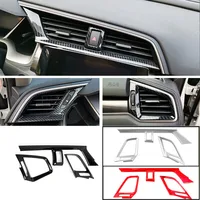 Für Honda Civic 10th Auto Conditioner Air Outlet dekoration trim abdeckung-2016 2017 auto interior styling Zubehör ABS Matte 3 stücke