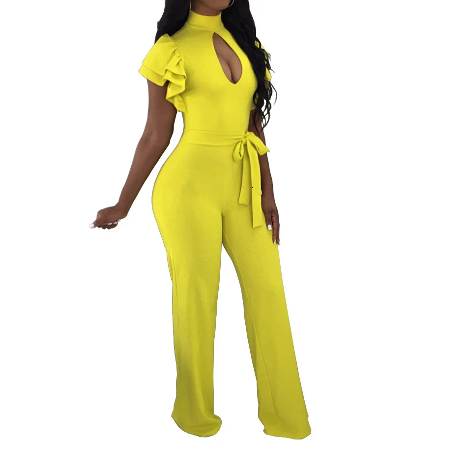 3xl-Plus-Size-Women-Wide-Leg-Jumpsuit-Sexy-Club-Wear-Playsuit-Black-Yellow-Romper-Ruffles-Sleeve