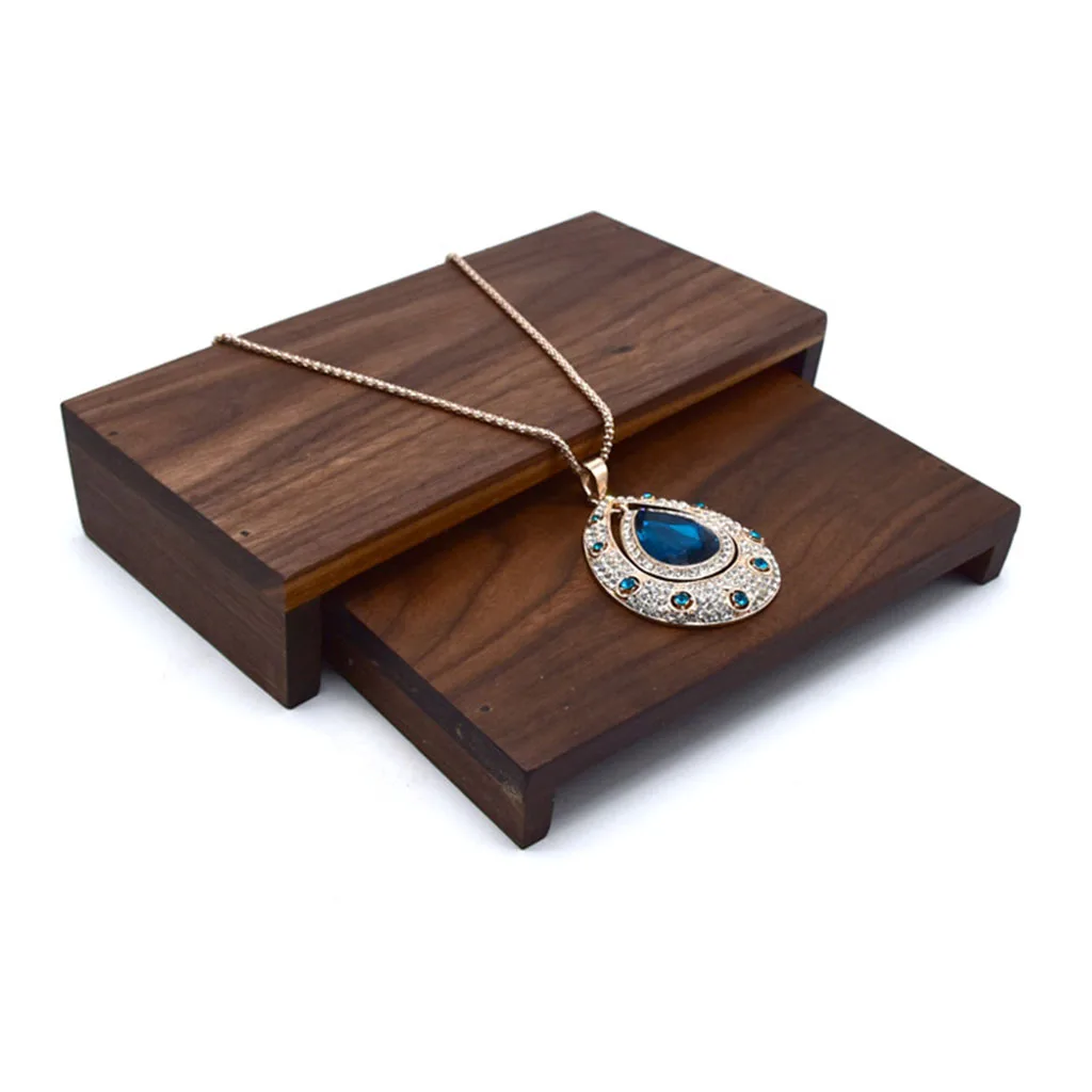 

2 Set Wooden Jewelry Rack Necklace Ring Bracelet Earrings Display Stand Rack Holder for Jewelry Store Home