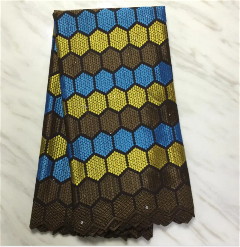 African Lace Fabric high quality swiss voile lace with Embroidery 5yards fabrics for Women dress | Дом и сад