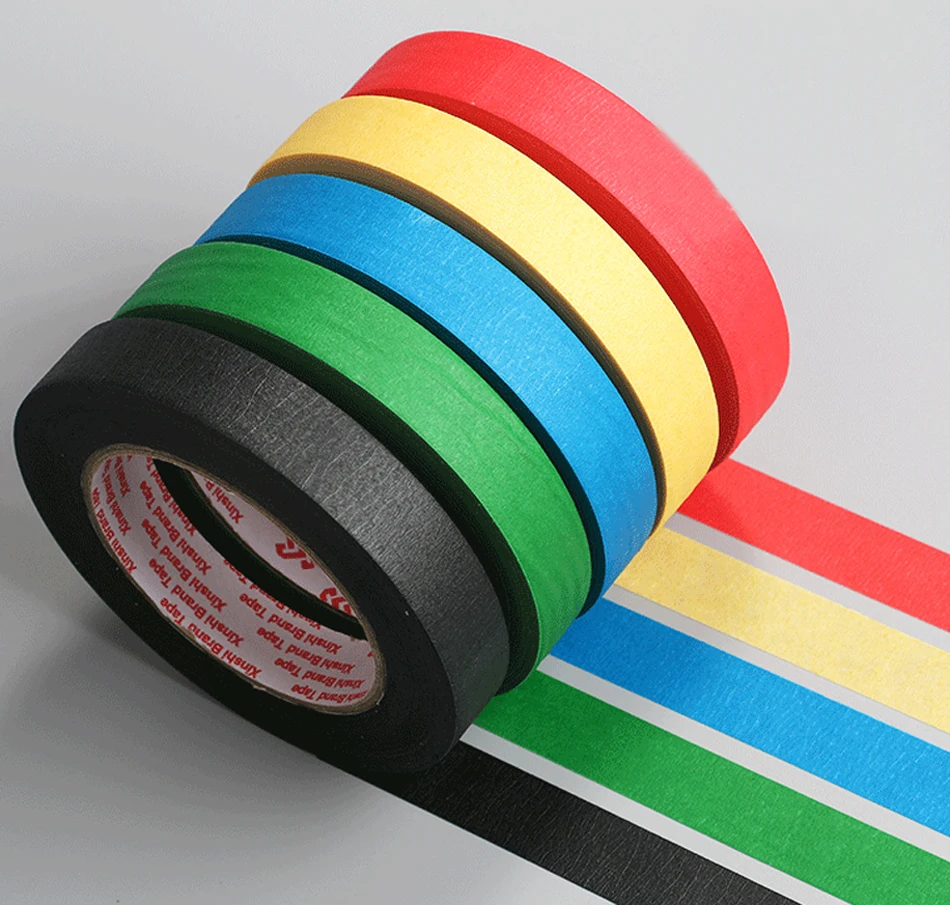 Fodattm 6 rollos de cinta adhesiva de arte gráfico 72 yardas por rollo cinta adhesiva para marcar la cuadrícula de la pizarra blanca negro, ancho: 5 mm cinta de borrado en seco 