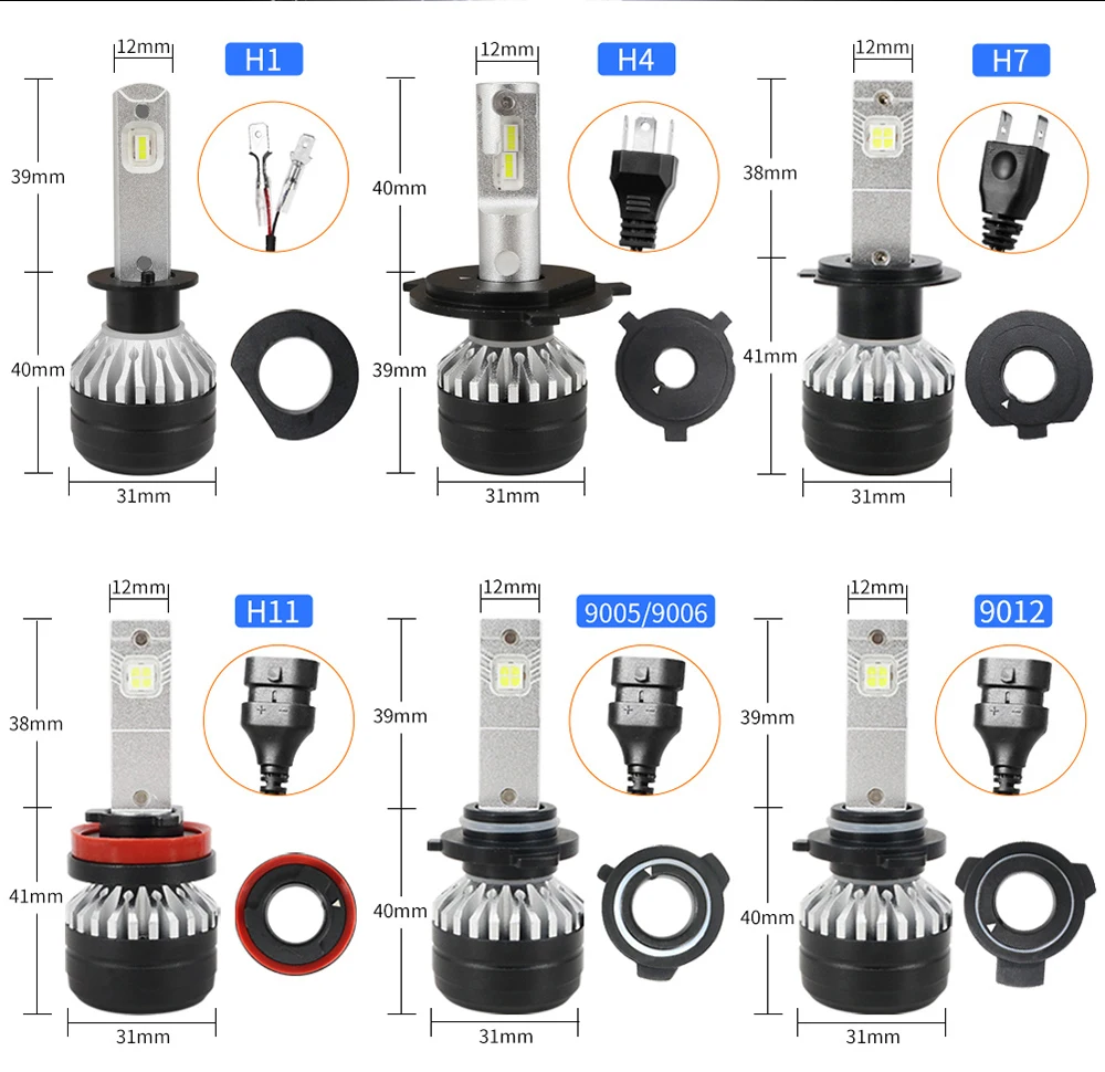2 шт. 9-24 В 7800lm все металлические h1 h4 h11 h7 светодиодный свет автомобиля для toyota prado фары для toyota corolla rav4 camry ipsum avalon ect