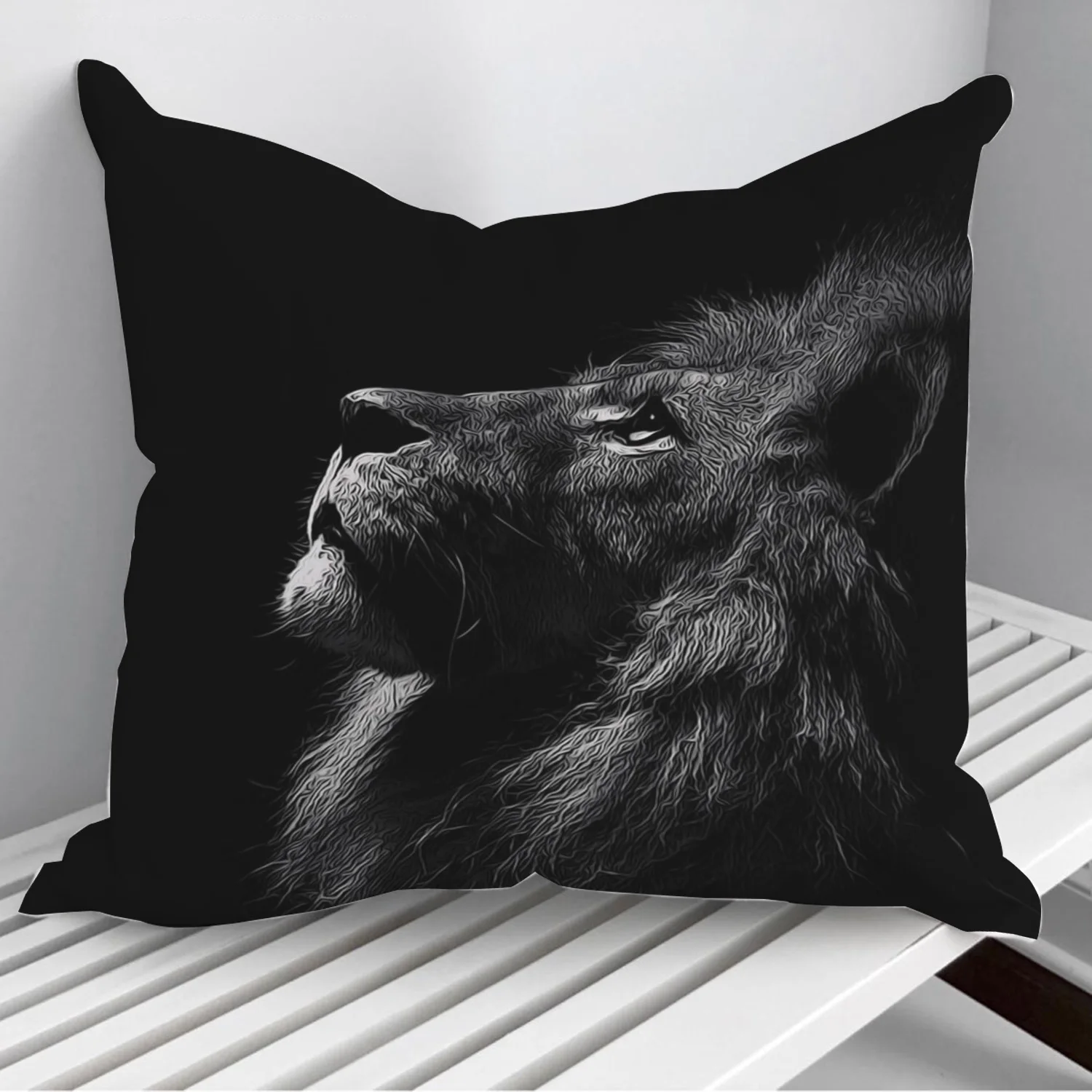 animals Lion Throw Pillows Cushion Cover On Sofa Home Decor 45*45cm 40*40cm Gift Pillowcase Cojines Dropshipping | Дом и сад