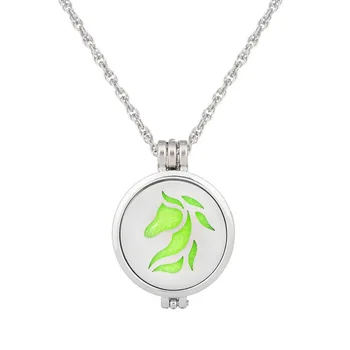 

10pcs Vintage horse Aromatherapy Perfume Essential Oils Diffuser Necklace Locket Necklace Pendant Pentagram Necklace