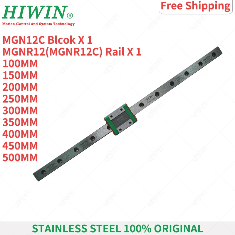 Линейная направляющая HIWIN MGNR12C 200 мм 250 300 350 400 500 с MGN12C бесплатная доставка|Линейные