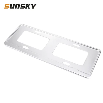 

2 PCS Car License Plate Magnesium Alloy Bracket Frame Holder Stand Mount Silver license plate covers frames