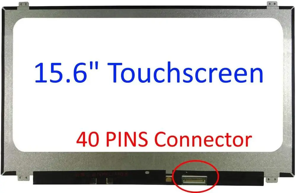

New 15.6" HD Touchscreen Laptop Replacement Touch Embedded LED LCD Screen Compatible with LTN156AT40-D01/LTN156AT40-D02