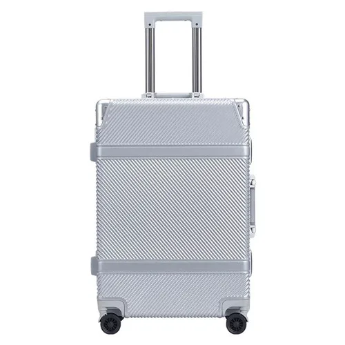 Silver KLQDZMS 2" 24 дюймов Алюминиевая Рама чемодан на колёсиках для мужчин и женщин чемодан на колесиках для путешествий - Цвет: Silver