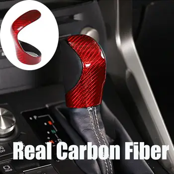 

1Pc Knob Cover Real Gear Shift Carbon Fiber Interior NX RX GS Accessories