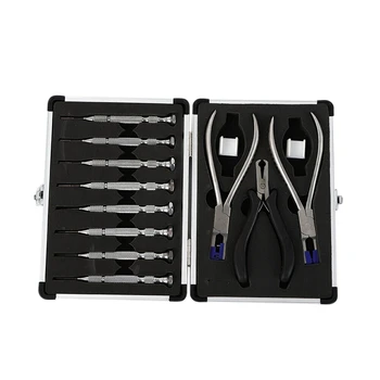 

Rimless Disassembly Pliers Set Optical Tools Eyeglass Tool Kit with Case